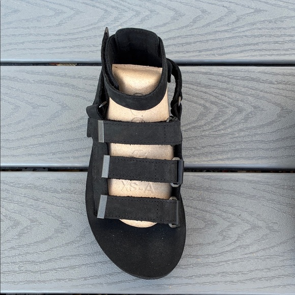 Teva Flatform Mevia Strappy Gladiator Platform Sandals Black Size 8 - Picture 11 of 17